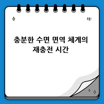 충분한 수면 면역 체계의 재충전 시간