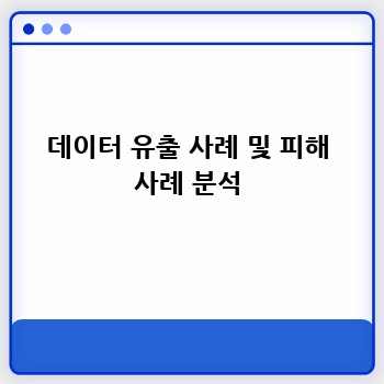 데이터 유출 사례 및 피해 사례 분석