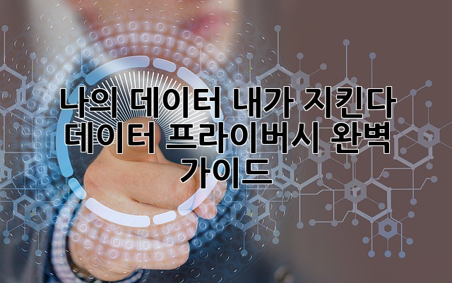 나의 데이터, 내가 지킨다! 데이터 프라이버시 완벽 가이드