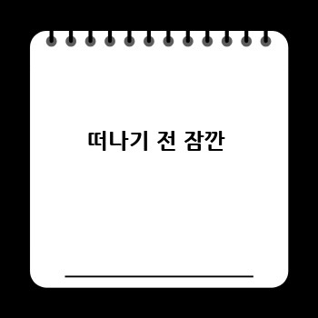 떠나기 전 잠깐