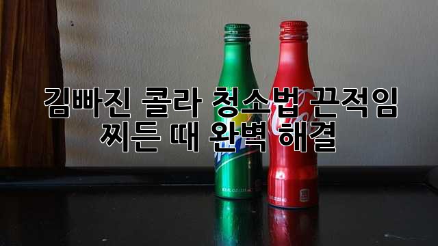 김빠진 콜라 청소법🥤 끈적임 & 찌든 때 완벽 해결! ✨