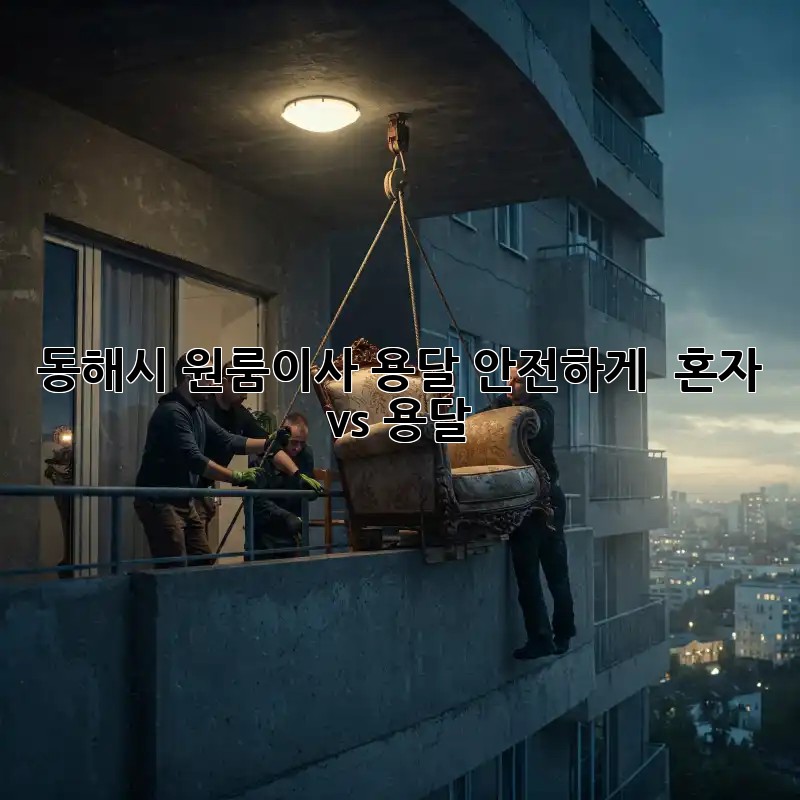 동해시 원룸이사, 용달 안전하게! 📦🚚 혼자 vs 용달?