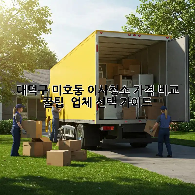 대덕구 미호동 이사청소 가격 비교 꿀팁🍯 & 업체 선택 가이드