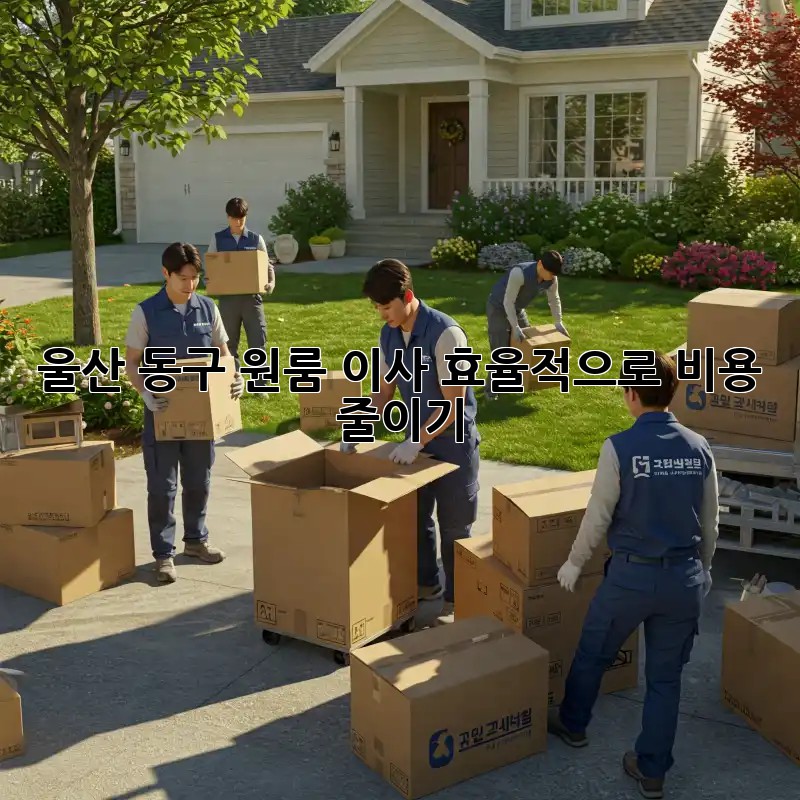 울산 동구 원룸 이사, 효율적으로 비용 줄이기!